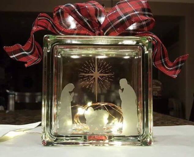Glass Etching an Ornament and Glass Block - Christmas DIY