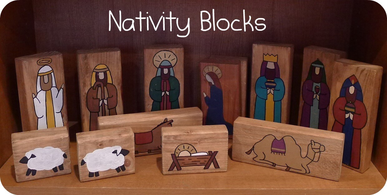 Wooden Nativity Scene Blocks - Christmas DIY